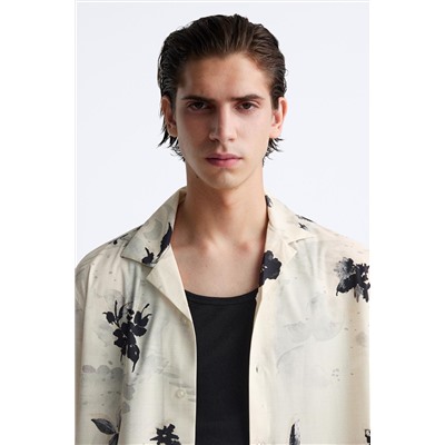 CAMISA ELÁSTICA ESTAMPADO FLORAL