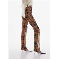Pantalón estampado semitransparente