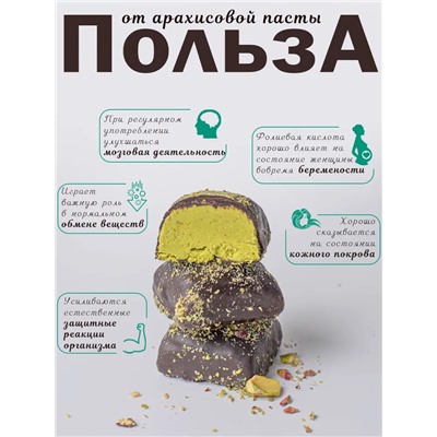 Халва арахисовая в шоколадной глазури с фисташкой "Pashaoglu" 250 г  1/12, шт