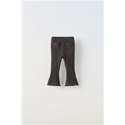 RIBBED FLARED LEGGINGS