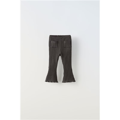 RIBBED FLARED LEGGINGS
