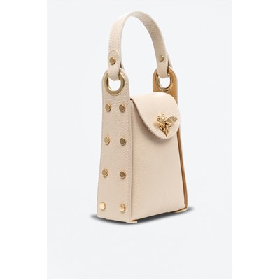 Bolso de piel Beige y dorado - Firenze Artegiani