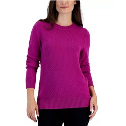 KAREN SCOTT Women's Cotton Zigzag Sweater, Created for Macy's
