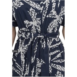 DKNY Botanical Long Sleeve Mdi Shirtdress
