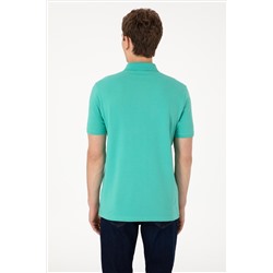 Erkek Polo Yaka Mint Basic Tişört