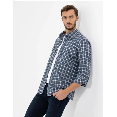 İndigo Comfort Fit Uzun Kollu Gömlek