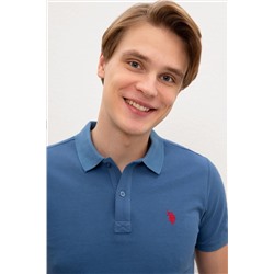 Erkek Açık Lacivert Basic Polo Yaka Tişört