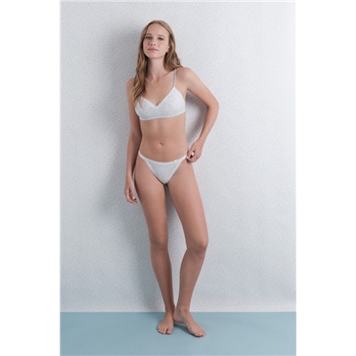 Sujetador seamless pointelle gris