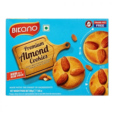 BIKANO Cookies almond Печенье с миндалем 200г