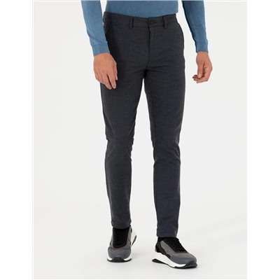Antrasit Slim Fit Kanvas Pantolon