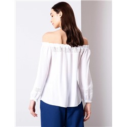Beyaz Crop Top Bluz
