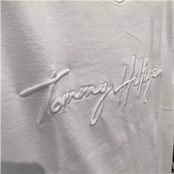 Футболка с вышивкой на груди Tomm*y Hilfige*r ❌  Реплика 1:1