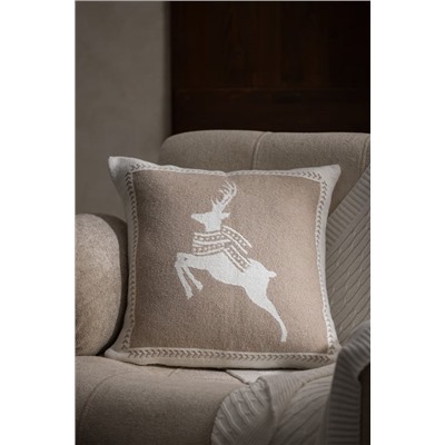 Flore Kırlent Kılıfı - Ekru/Bej - 45x45 cm