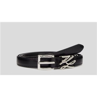 Изысканный узкий ремень из коровьей кожи KARL LAGERFEL*D ОРИГИНАЛ!