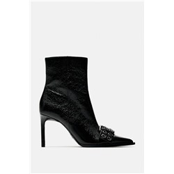 HIGH HEEL ANKLE BOOTS WITH BUCKLE