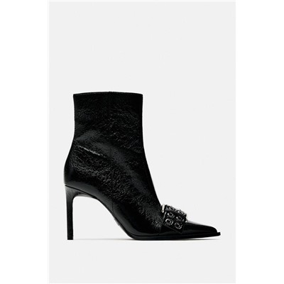 HIGH HEEL ANKLE BOOTS WITH BUCKLE