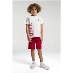 U.S. Polo Assn., U.S. Polo Assn. Erkek Çocuk, Lisanslı, % 100 Pamuk, T-shirt Şort Takım
