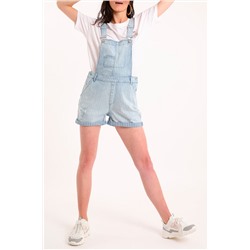 Peto short vaquero Celeste jaspeado