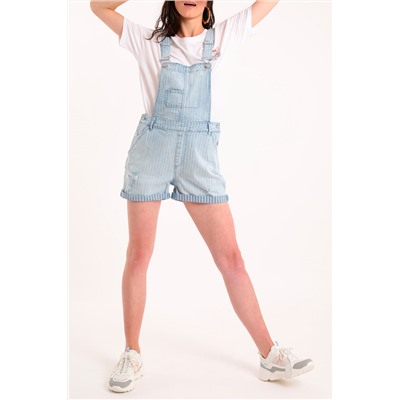 Peto short vaquero Celeste jaspeado