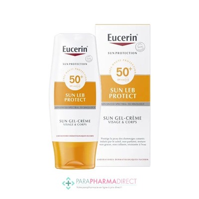 Eucerin Sun Protection Sun LEB Protect Gel-Crème Visage & Corps SPF50+ 150 ml