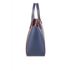 Bolso de piel Parl Azul marino y rojo