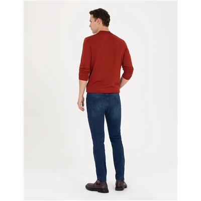 Lacivert Slim Fit Jean Pantolon