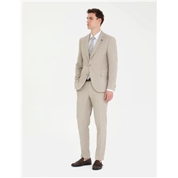 Bej Ex. Slim Fit Takım Elbise