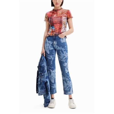 Camiseta estampada tul