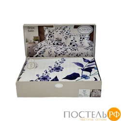 Постельное белье Карвен Stripe Satin с цветным принтом евро N250 -SB013 (6пр.)