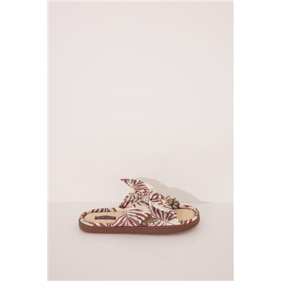 Zapatillas casa rafia print tropical