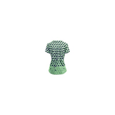 Grey's Anatomy Scrubs Classic Fit Illusion Print Top