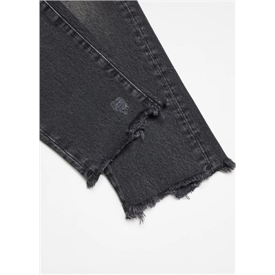Jeans girlfriend tiro bajo rotos