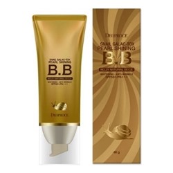 DEOPROCE SNAIL GALAC PEARL SHINING BB NO.23 Антивозрастной ББ крем с муцином улитки и галактомисисом 40г
