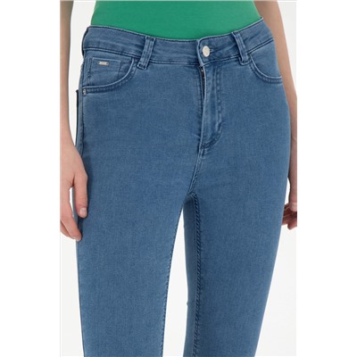 Kadın Açık Mavi Toothpick Fit Jean Pantolon