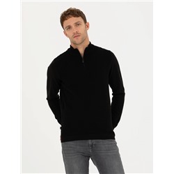 Siyah Slim Fit Kazak