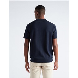 Knitted Polo, Men, Dark Blue