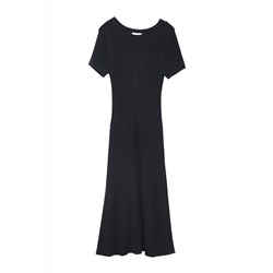 Vestido efecto doble prenda Negro
