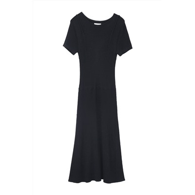 Vestido efecto doble prenda Negro