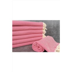 Kayra Export, Fuşya Peştemal Plaj Havlusu Masa Örtüsü Piknik Örtüsü 100x180 Cm %100 Pamuk Banyo Havlusu