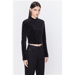 Camiseta de terciopelo Negro
