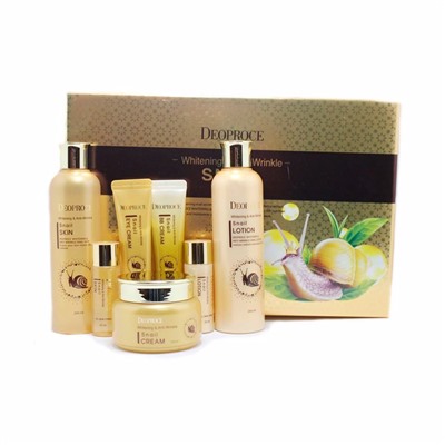 920477 DEOPROCE WHITENING AND ANTI-WRINKLE SNAIL 4 SET Набор: Крем для кожи вокруг глаз, BB крем, Крем для лица, Лосьон, Тоник 260мл*2+100мл+30мл*2+40мл+40мл
