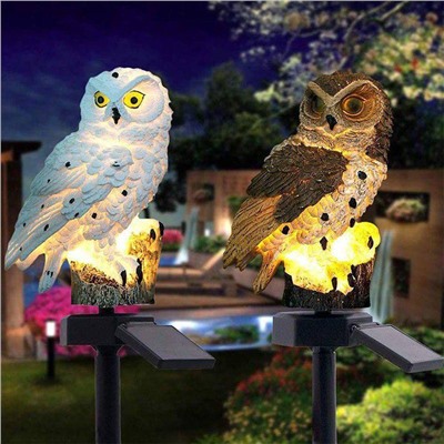 🦉 Интересные садовые фигуры в виде Совы  По весу очень лёгкие ~ гр 200, работают от солнечной батареи