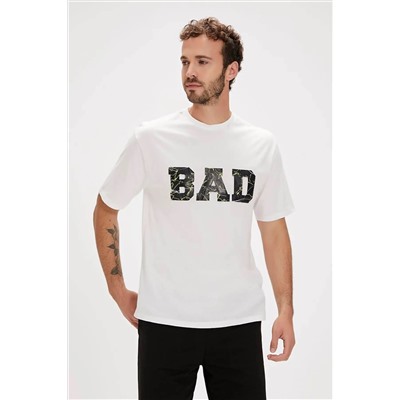 Bad Bear, Erkek T-shirt Beyaz 24.01.07.061 Leven