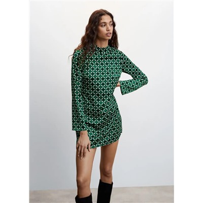 Vestido estampado retro -  Mujer | MANGO OUTLET España