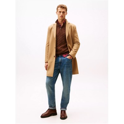 Wool-Blend Casual Coat
