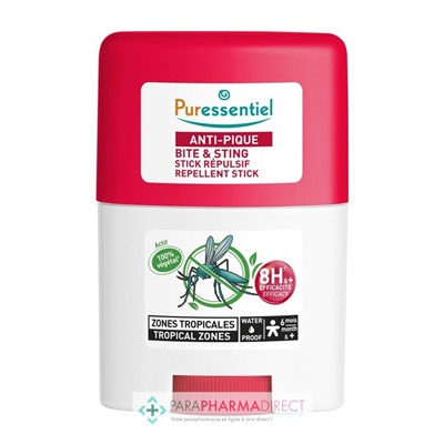 Puressentiel Anti-Pique Stick Répulsif Zones Tropicales 20ml