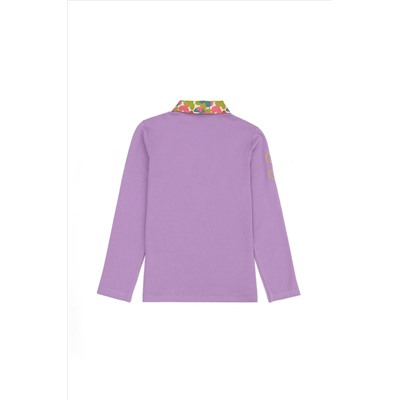 Kız Çocuk Lila Basic Sweatshirt
