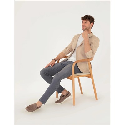 Bej Ekstra Slim Fit Blazer Ceket