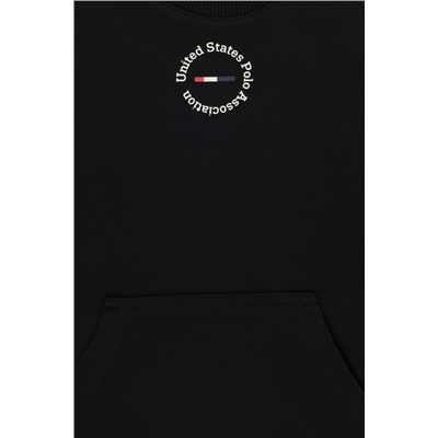 Erkek Çocuk Siyah Basic Bisiklet Yaka Sweatshirt