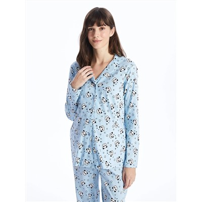 LC Waikiki Gömlek Yaka Baskılı Uzun Kollu Kadın Pijama Takımı, LCW DREAM                                            
                                            Gömlek Yaka Baskılı Uzun Kollu Kadın Pijama Takımı
